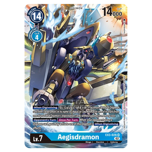 Digimon Card Game - EX-03 - Theme Draconic Roar - Aegisdramon - (Super Rare) - EX3-026