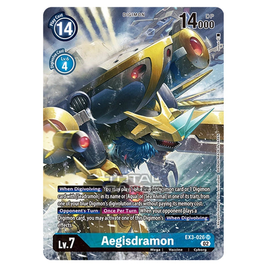 Digimon Card Game - EX-03 - Theme Draconic Roar - Aegisdramon - (Alternative Art) - EX3-026A