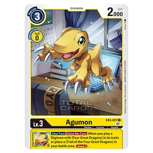 Digimon Card Game - EX-03 - Theme Draconic Roar - Agumon - (Common) - EX3-027