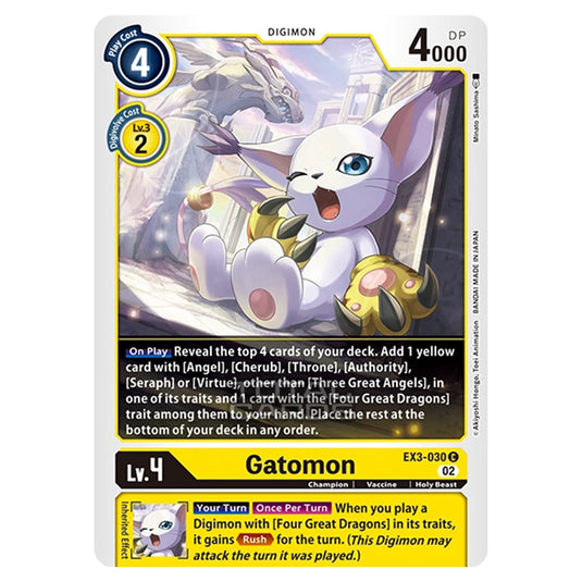 Digimon Card Game - EX-03 - Theme Draconic Roar - Gatomon - (Common) - EX3-030