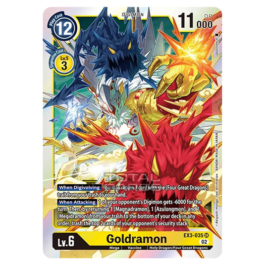 Digimon Card Game - EX-03 - Theme Draconic Roar - Goldramon - (Super Rare) - EX3-035