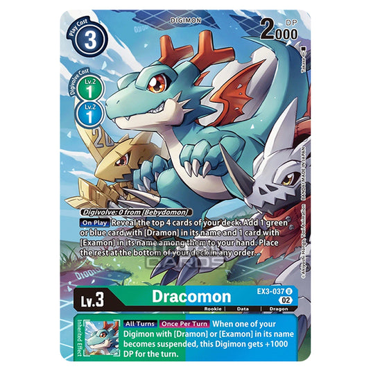 Digimon Card Game - EX-03 - Theme Draconic Roar - Dracomon - (Alternative Art) - EX3-037A