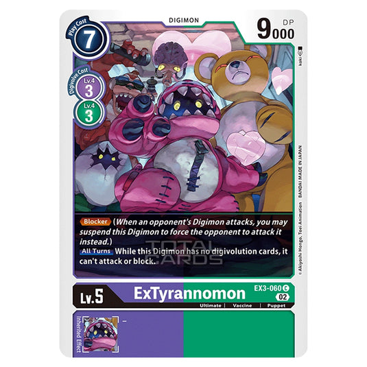 Digimon Card Game - EX-03 - Theme Draconic Roar - ExTyrannomon - (Common) - EX3-060