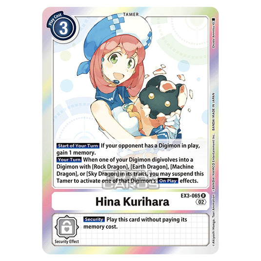 Digimon Card Game - EX-03 - Theme Draconic Roar - Hina Kurihara - (Rare) - EX3-065