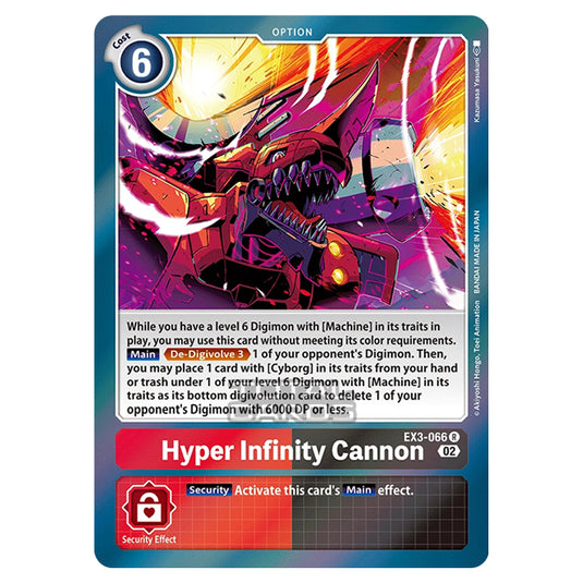 Digimon Card Game - EX-03 - Theme Draconic Roar - Hyper Infinity Cannon - (Rare) - EX3-066