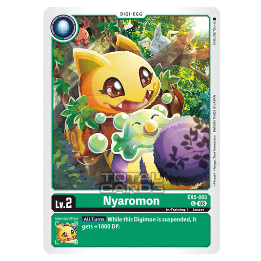 Digimon Card Game - EX05 - Animal Colosseum - Nyaromon - (Uncommon) - EX5-003