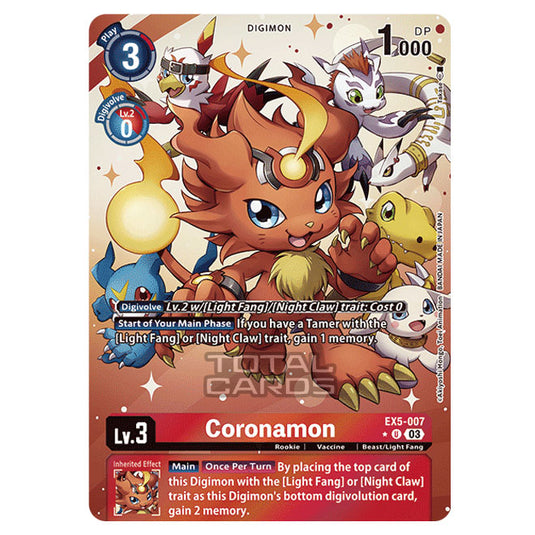 Digimon Card Game - EX05 - Animal Colosseum - Coronamon - (Alternative Art) - EX5-007a