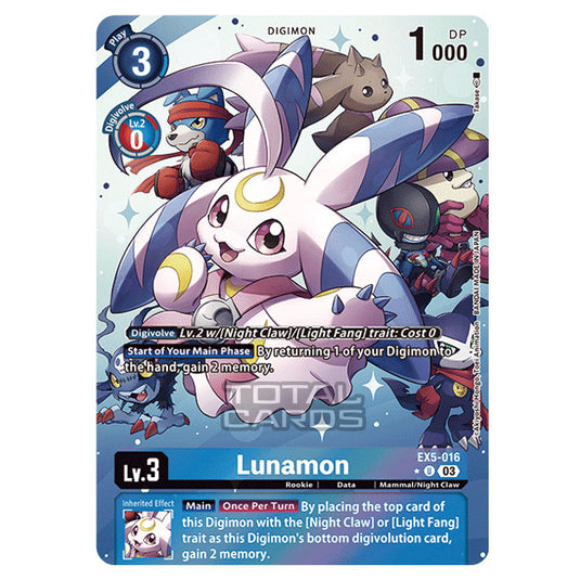 Digimon Card Game - EX05 - Animal Colosseum - Lunamon - (Alternative Art) - EX5-016a