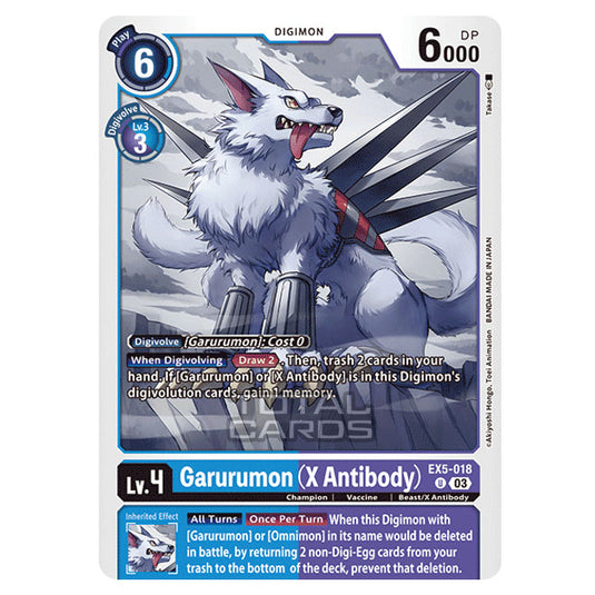 Digimon Card Game - EX05 - Animal Colosseum - Garurumon (X Antibody) - (Uncommon) - EX5-018