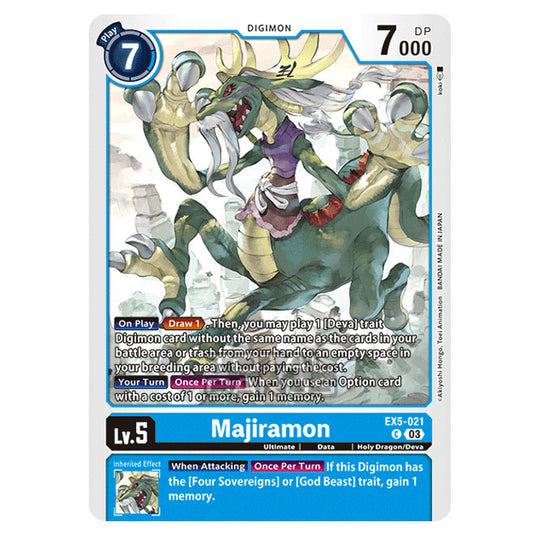 Digimon Card Game - EX05 - Animal Colosseum - Majiramon - (Common) - EX5-021