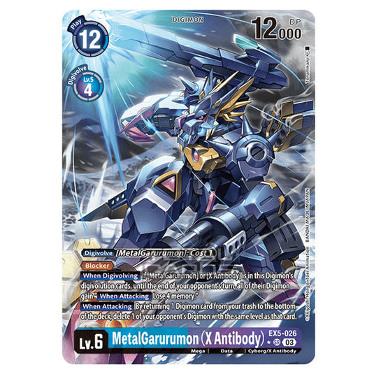 Digimon Card Game - EX05 - Animal Colosseum - MetalGarurumon (X Antibody) - (Alternative Art) - EX5-026a