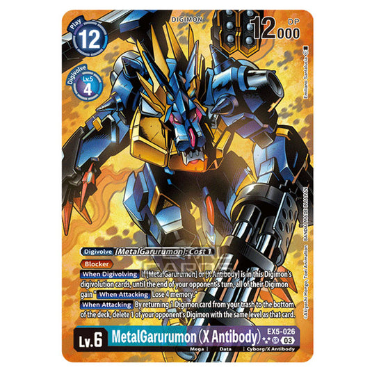 Digimon Card Game - EX05 - Animal Colosseum - MetalGarurumon (X Antibody) - (Alternative Art) - EX5-026c