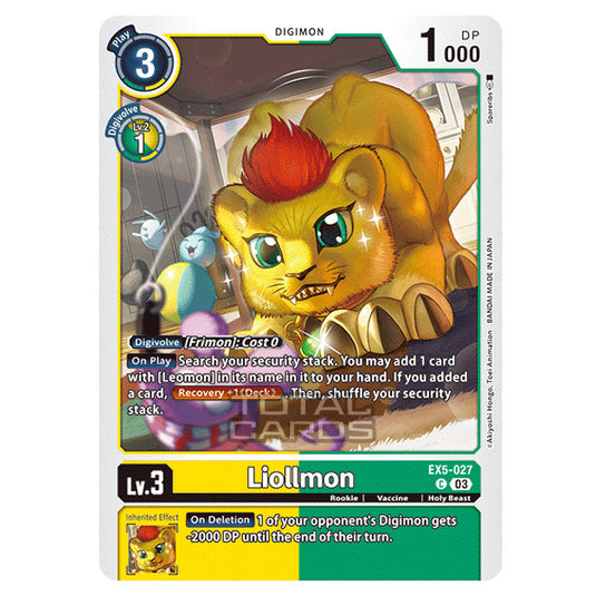 Digimon Card Game - EX05 - Animal Colosseum - Liollmon - (Common) - EX5-027