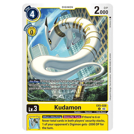 Digimon Card Game - EX05 - Animal Colosseum - Kudamon - (Uncommon) - EX5-028