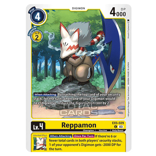 Digimon Card Game - EX05 - Animal Colosseum - Reppamon - (Common) - EX5-029