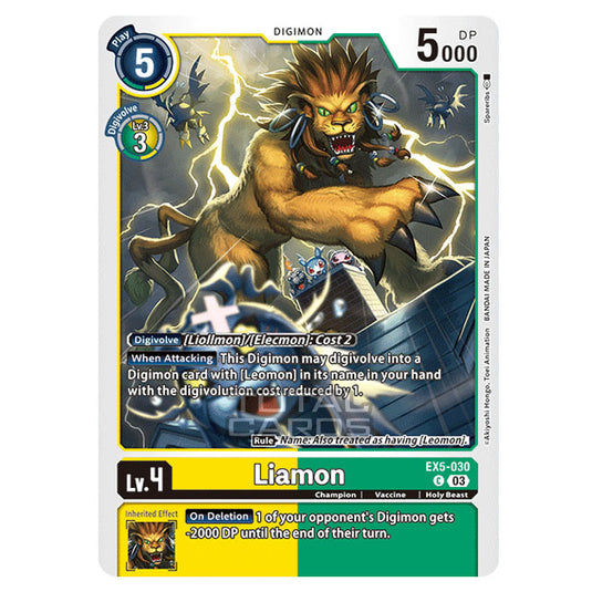 Digimon Card Game - EX05 - Animal Colosseum - Liamon - (Common) - EX5-030