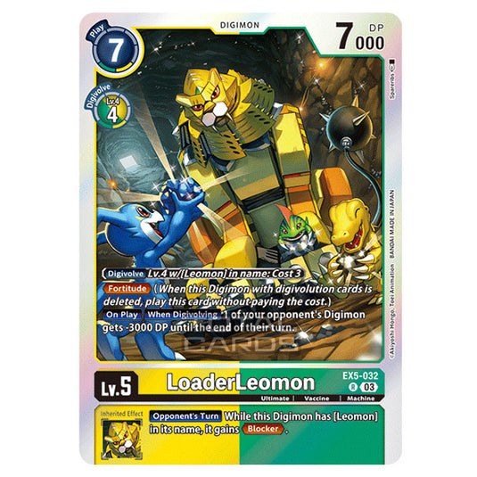 Digimon Card Game - EX05 - Animal Colosseum - LoaderLeomon - (Rare) - EX5-032