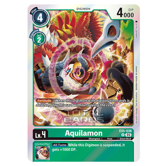 Digimon Card Game - EX05 - Animal Colosseum - Aquilamon - (Rare) - EX5-036