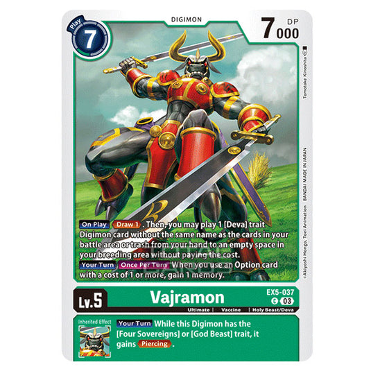 Digimon Card Game - EX05 - Animal Colosseum - Vajramon - (Common) - EX5-037