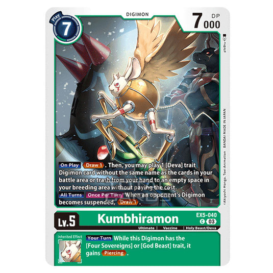 Digimon Card Game - EX05 - Animal Colosseum - Kumbhiramon - (Common) - EX5-040