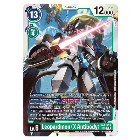 Digimon Card Game - EX05 - Animal Colosseum - Leopardmon (X Antibody) - (Super Rare) - EX5-043