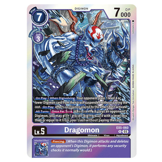 Digimon Card Game - EX05 - Animal Colosseum - Dragomon - (Rare) - EX5-060