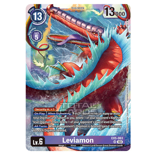 Digimon Card Game - EX05 - Animal Colosseum - Leviamon - (Super Rare) - EX5-063