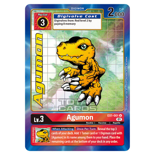 Digimon Card Game - Classic Collection (EX01) - Agumon (Uncommon) - EX1-001A