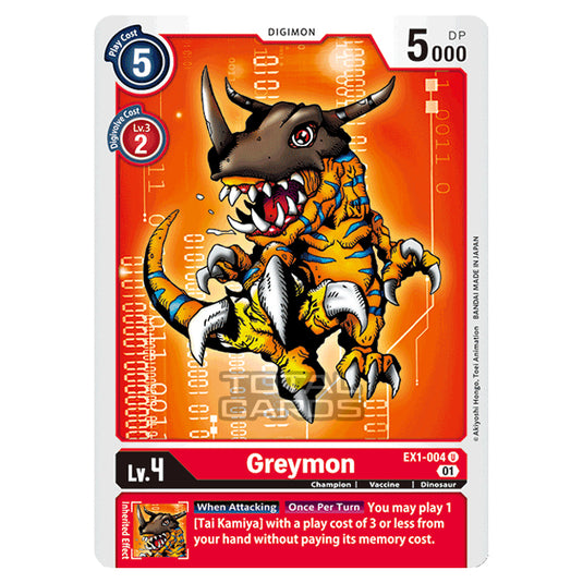 Digimon Card Game - Classic Collection (EX01) - Greymon (Uncommon) - EX1-004