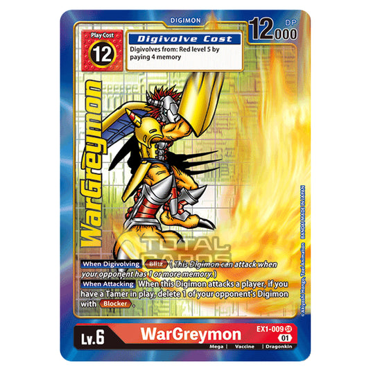 Digimon Card Game - Classic Collection (EX01) - WarGreymon (Super Rare) - EX1-009A