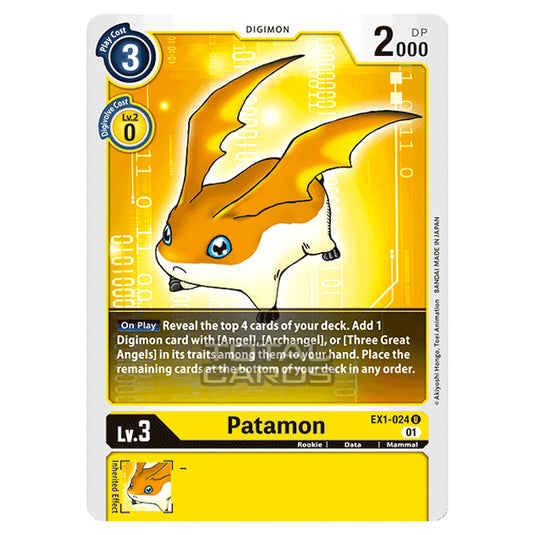 Digimon Card Game - Classic Collection (EX01) - Patamon (Uncommon) - EX1-024