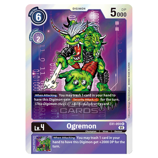 Digimon Card Game - Classic Collection (EX01) - Ogremon (Rare) - EX1-059