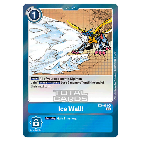 Digimon Card Game - Classic Collection (EX01) - Ice Wall! (Rare) - EX1-068