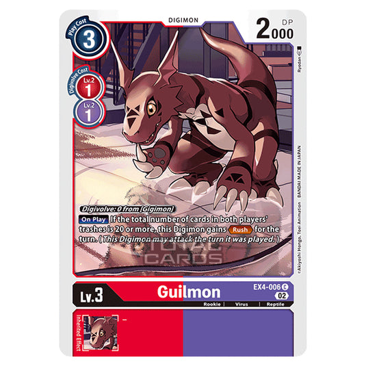 Digimon Card Game - EX04 - Alternative Being - Guilmon - (Common) - EX4-006