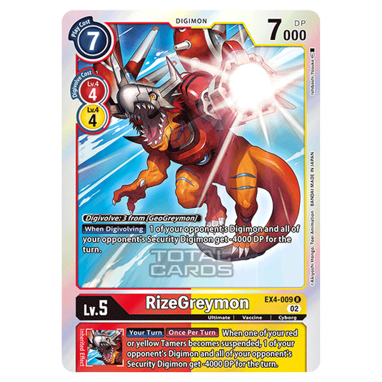 Digimon Card Game - EX04 - Alternative Being - RizeGreymon - (Rare) - EX4-009