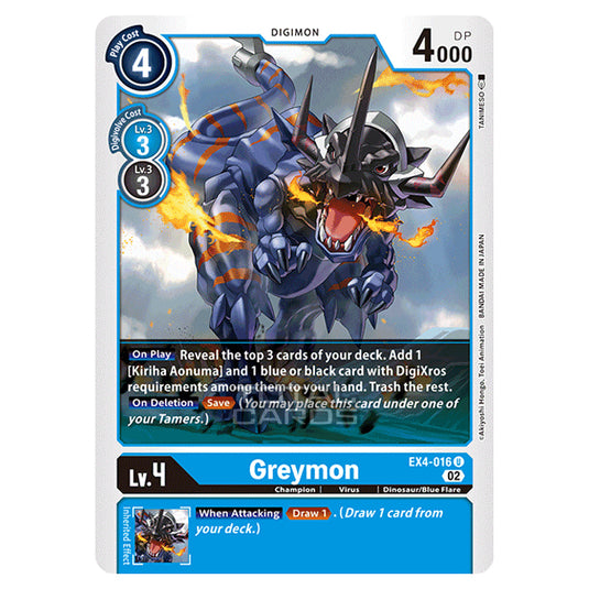 Digimon Card Game - EX04 - Alternative Being - Greymon - (Uncommon) - EX4-016