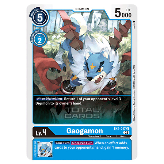 Digimon Card Game - EX04 - Alternative Being - Gaogamon - (Common) - EX4-017