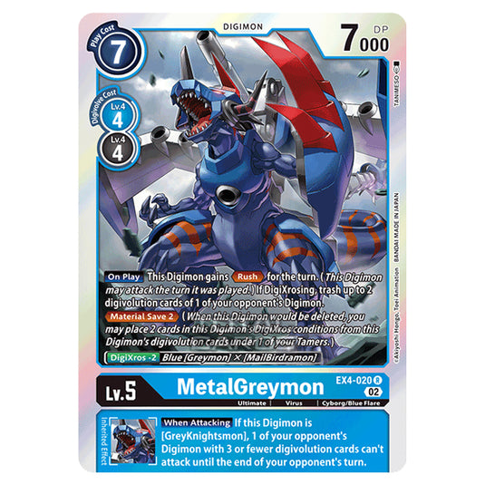 Digimon Card Game - EX04 - Alternative Being - MetalGreymon - (Rare) - EX4-020