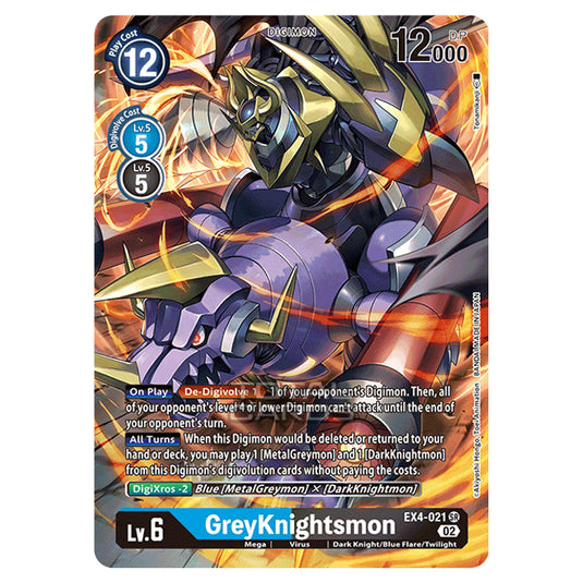 Digimon Card Game - EX04 - Alternative Being - GreyKnightsmon - (Alternative Art) - EX4-021a