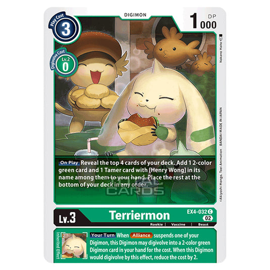 Digimon Card Game - EX04 - Alternative Being - Terriermon - (Common) - EX4-032