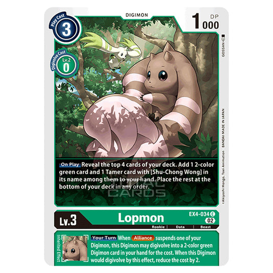 Digimon Card Game - EX04 - Alternative Being - Lopmon - (Common) - EX4-034