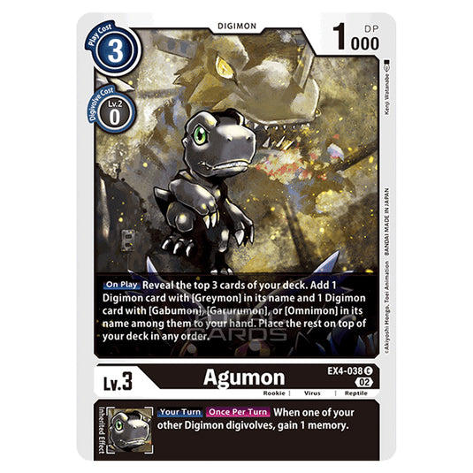Digimon Card Game - EX04 - Alternative Being - Agumon - (Common) - EX4-038