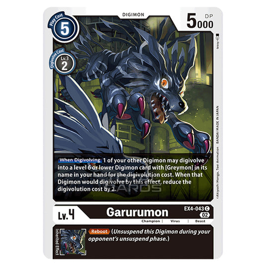 Digimon Card Game - EX04 - Alternative Being - Garurumon - (Common) - EX4-043