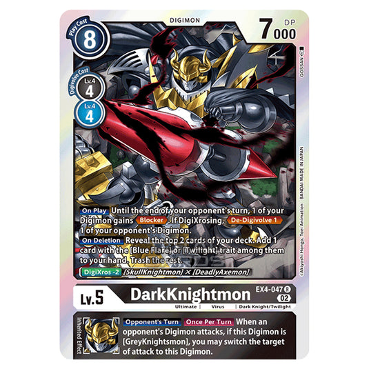 Digimon Card Game - EX04 - Alternative Being - DarkKnightmon - (Rare) - EX4-047