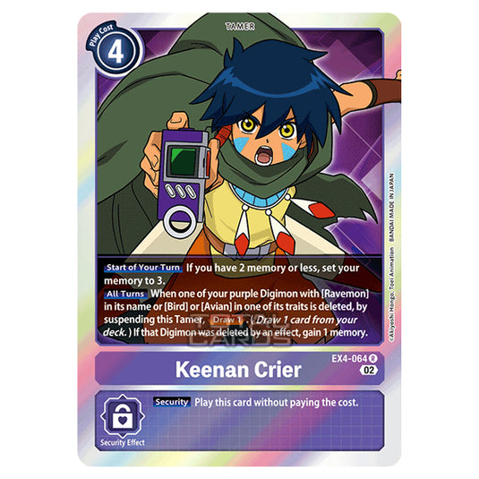 Digimon Card Game - EX04 - Alternative Being - Keenan Crier - (Rare) - EX4-064
