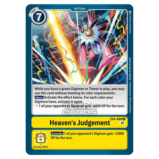 Digimon Card Game - EX04 - Alternative Being - Heaven's Judgement - (Common) - EX4-068