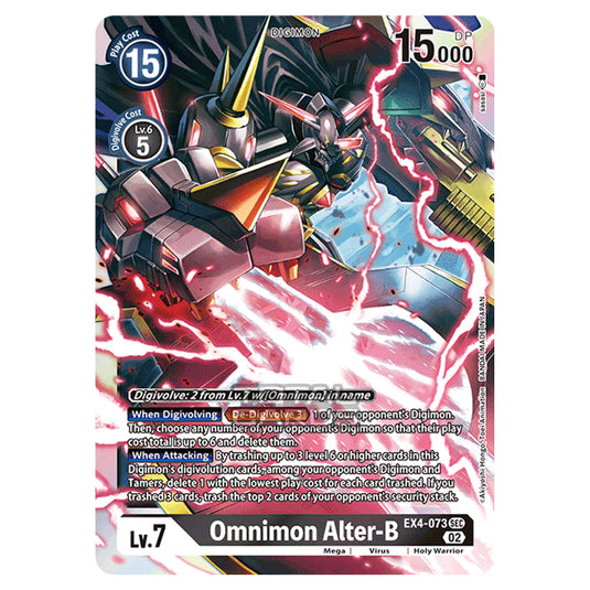Digimon Card Game - EX04 - Alternative Being - Omnimon Alter-B - (Secret Rare) - EX4-073