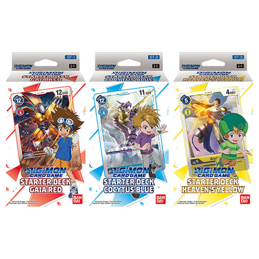 Digimon Card Game - Starter Deck Set of 3 (ST-1, ST-2 & ST-3)