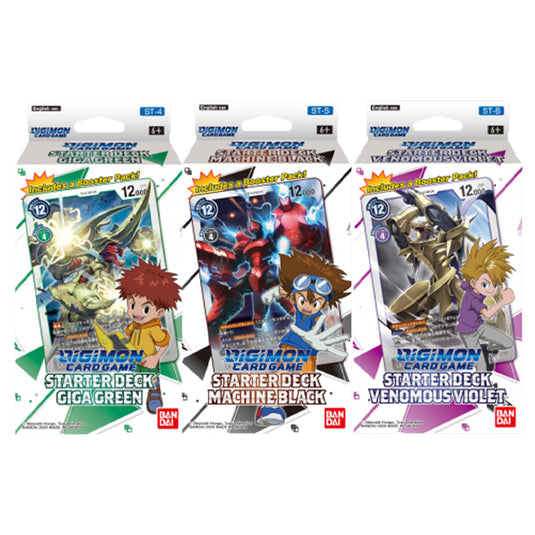 Digimon Card Game - Starter Deck Set of 3 (ST-4, ST-5 & ST-6)