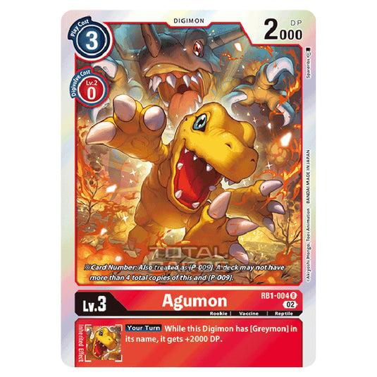 Digimon Card Game - RB-01: Resurgence Booster - Agumon - (Rare) - RB1-004